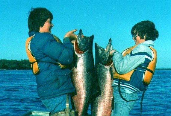 Tom Flynn's Kids With Very Large King Salmon